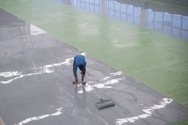 Beautifully Textured and Patterned Concrete Patios in Little Denton